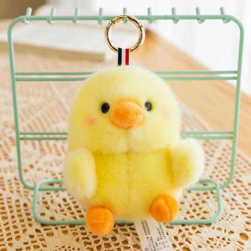 Soft and Cute Spherical Plush Pendant Panda Doll Rabbit Backpack Hanging Pink Pig Keychain Event Gift