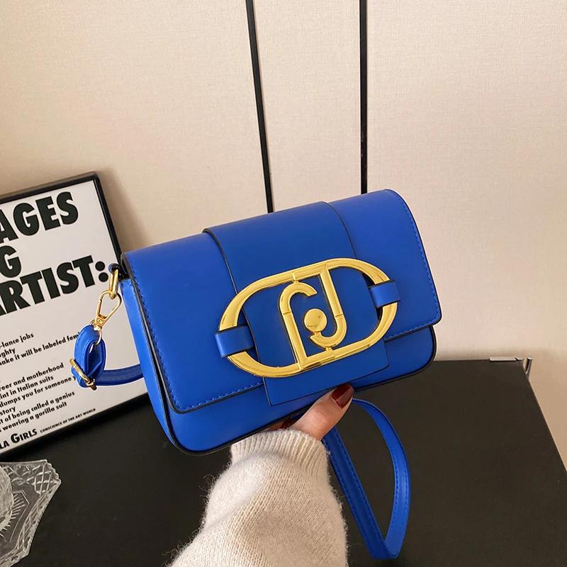 Metal Magnetic Buckle Flap Bags for Women  Versatile Chain Bags  Small Square Bags  Armpit Crossbody Bag  Luxury