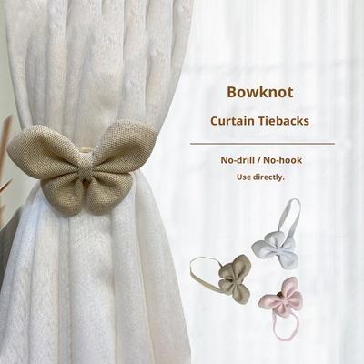 Bow Curtain Buckle Magnet Buckle Curtain Strap Decorative Curtain Buckle Simple Strap Cute Bedroom Strap