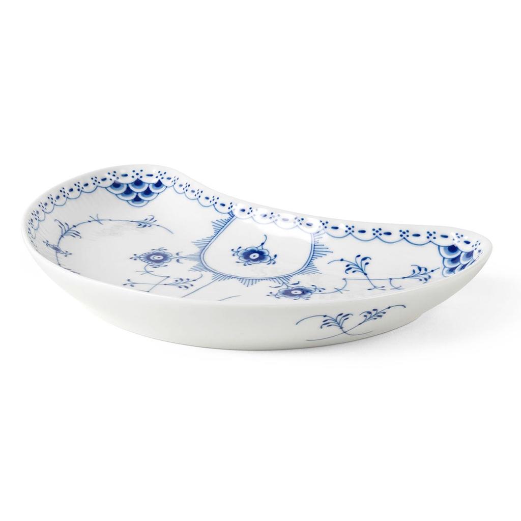 Imported Royal Copenhagen Blue Fluted Half Lace Crescent Dish Plate 22cm 1070987 [Regular Product] Approx.