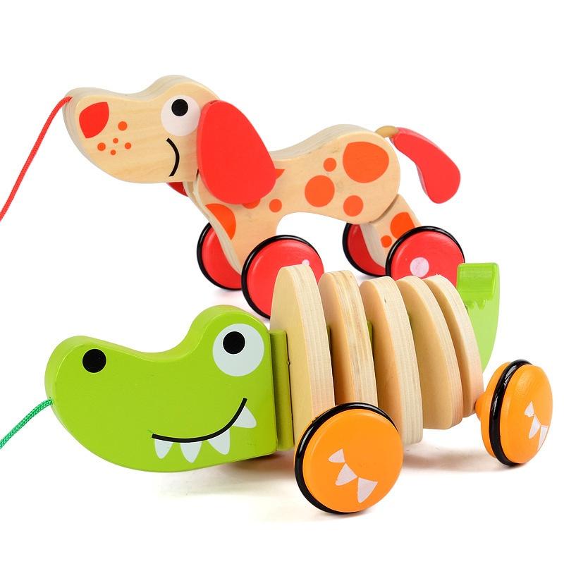 Premium Quality Kids Wooden Animal Puppy Trailer Toy Car For Endless Fun And Imagination