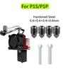 Für Bambu Lab P1S Hotend Komplette Baugruppe Upgrade Gehärteter Stahl Extruder-Kit Für X1 X1C P1P P1S Lüfterdüse X1 Carbon Hot End