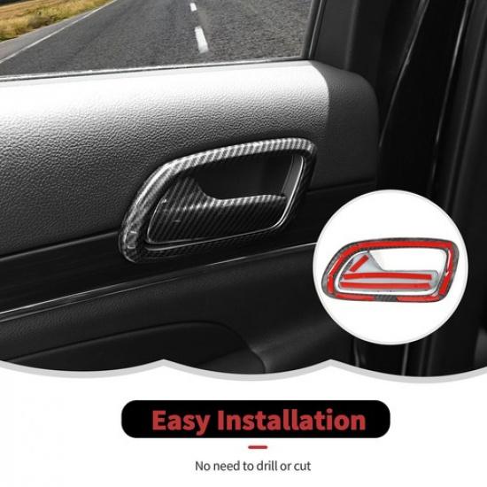 Carbon Door Handle Bowl Lock Latch Cover Trims for Grand Cherokee/Durango 11+