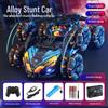 Six-Wheel Alloy Remote Control Off-Road Stunt Car with Gesture Sensing and Spray for Kids
