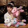 Colorful LED Light Unicorn Doll Plush Toys Soft Cute Throw Pillows Birthday Gift Stuffed Animals Glowing Toy for Girls Chidren