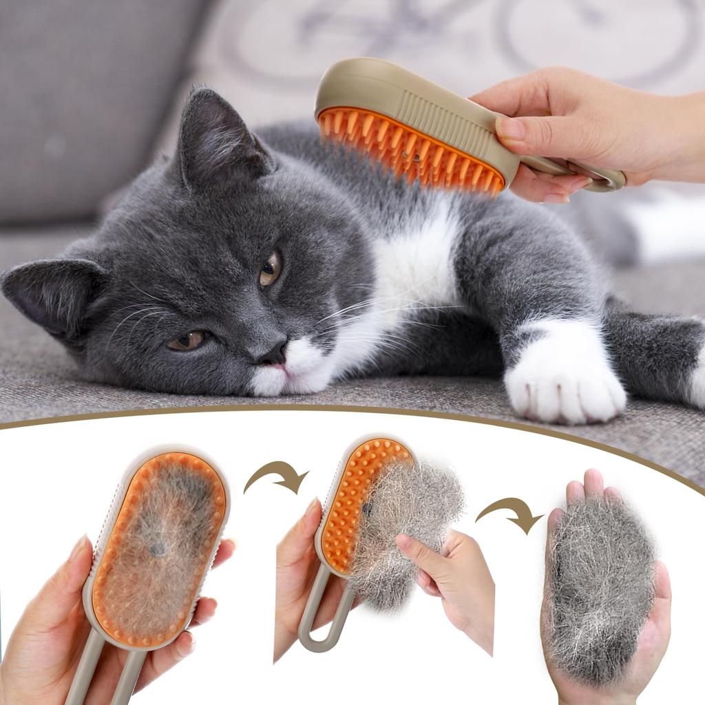 Pet Steam Brush Steam Cats Comb Electric Sprayer for Massage Wool Cat Brush Vaporizer Hair Removal Grooming Pets Acssories