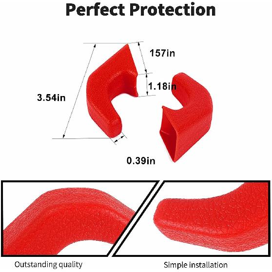 JWWY Bumper Tow Hook Covers Tow Trailer Hitch Receiver Cover Towing Hitch Rubber Sleeve Protector Cover Trim Fit for 2007-2025+Jeep Wrangler JL