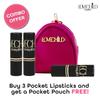 LoveChild Masaba Pocket Mini Lipsticks Set of 3 with Free Travel Pouch, Hydrating & Long-Lasting Matte Finish, 1.5g Each, Shades for All Skin Tones,