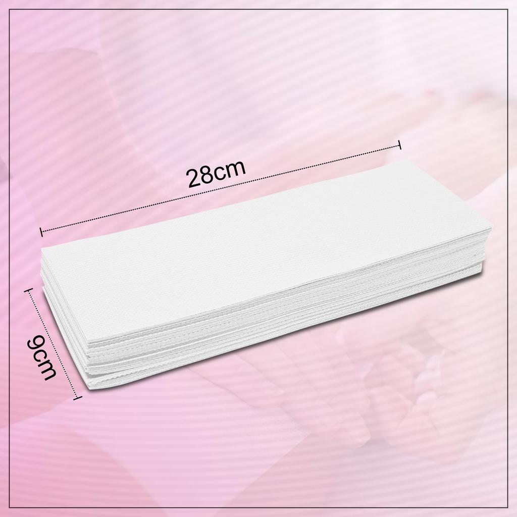GLUN® 280 Piece Hair Removal Wax Strips, Nonwoven White Strips for Smooth Hair-Free Skin, Gentle & Effective Body and Facial Hair Removal for Wom