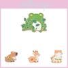 Creative Cartoon Animal Floral Metal Brooch Adorable Gift For Students And Adults