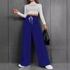 European & American High Waist Drawstring Wide Leg Sweatpants - Versatile, Comfortable, Loose Fit for Autumn/Winter