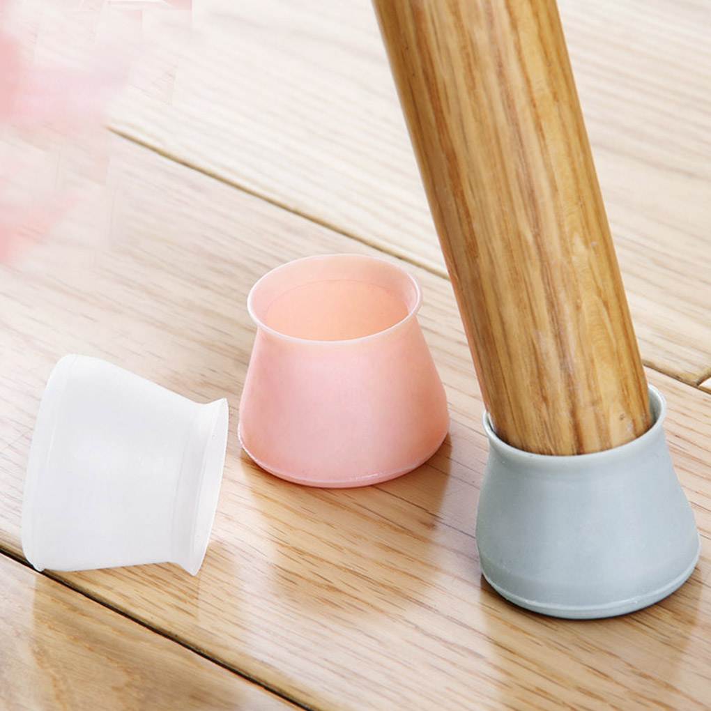 4pcs Silicone Chair Leg Caps Feet Pads Furniture Table Covers Floor Protectors