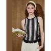 Coolhut2025 Summer Striped Camisole Thin Sleeveless Slimming Tank Top with Unique Design
