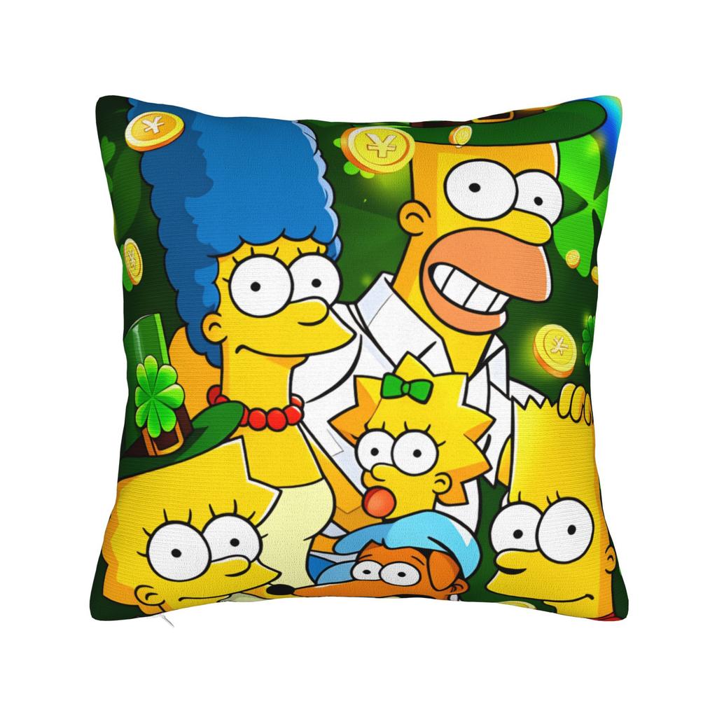 Funny SSimpsons Pop Art Quotes Pillow Case Comfy Pillow Cover For Sofa Home Decor Retro Trendy Pillowcases