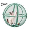 Outdoor Cat Adventure Gear 27" Hamster Ball Rolling Enclosure Foldable Breathable Mesh Playpen Portable Pet for Cats with Metal Support &