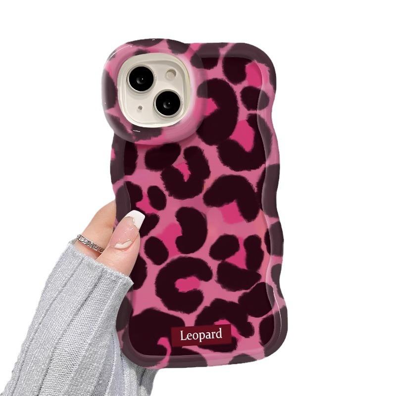 The Retro Leopard Print Is Suitable for The IPhone 16. The 15PRO Invisible Dual Stand 14 Is Cute and Shockproof 13 Is Fully Covered