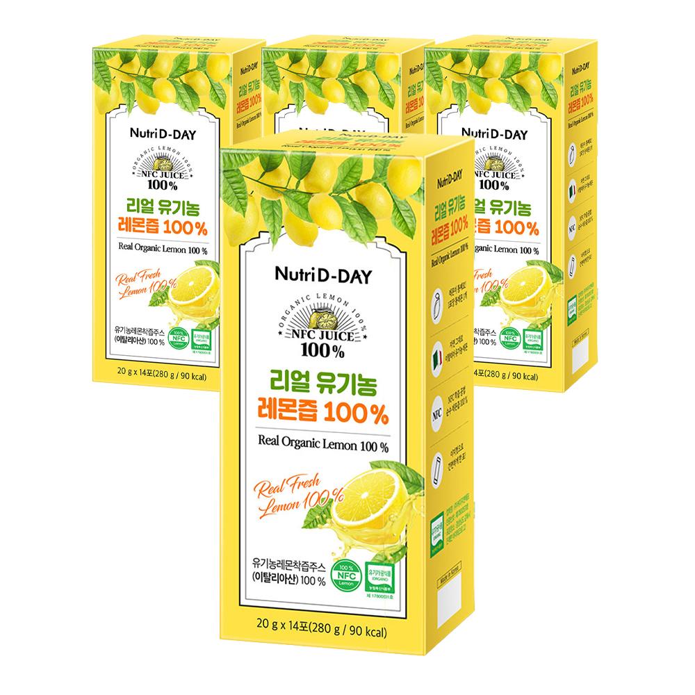 NutriDDay Real NFC Organic Lemon Juice 14p 280g 4 pcs