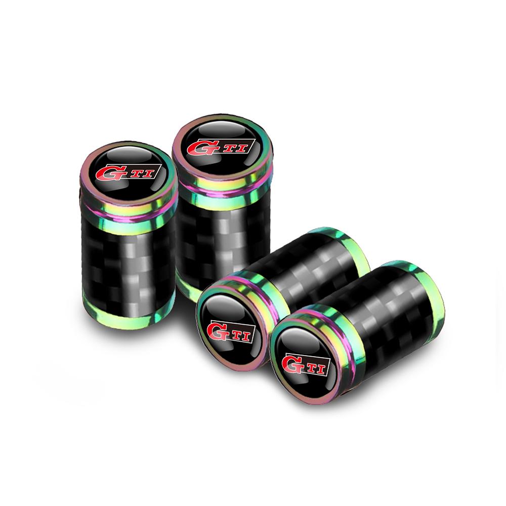 MPSGW1 Car Accessories Carbon Fiber Wheel Tire Valve Caps Stem Case for Volkswagen Golf Tiguan Jetta GTI Bora VW R Polo Passat Rline
