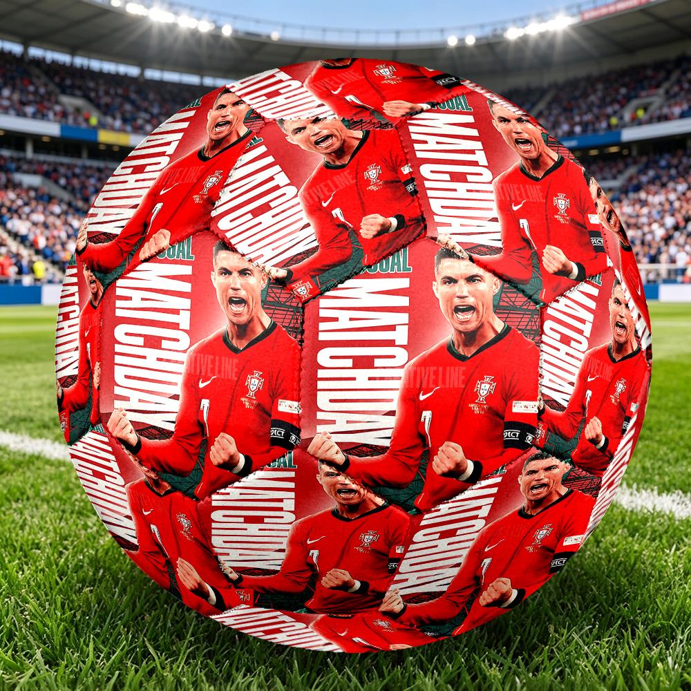 1 pz Palloni da Calcio Celebrazione Cristiano Ronaldo Taglia Standard 5 Macchina-Lega Sportiva Partita all'Aperto Pallone da Allenamento Calcio Futbol VoetbalY07086