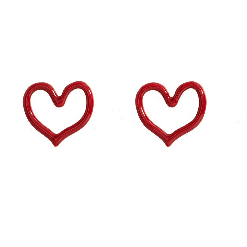 Trendy Heart Stud Earrings: Versatile Japanese-Korean Style for Women