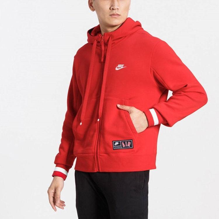 Nike Jachetă Fleece cu Glugă cu Logo Bărbați Jachete Roșu AR1816-657