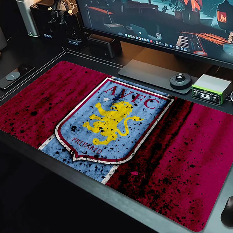 Aston Villa FC Print Cushion Non-slip Laptop Tablet Big Mousepad XXL Mat Mini PC Playmat With Lock Edge