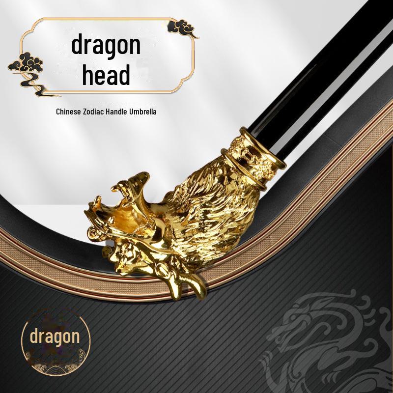 Umbrelă de golf rezistentă la ploaie de înaltă densitate pentru bărbați, cu zodia chinezească, pentru afaceri