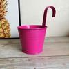 Vaso sospeso a parete, colore brillante, non facile da deformare, fioriere da balcone in ferro, secchio in metallo per balcone
