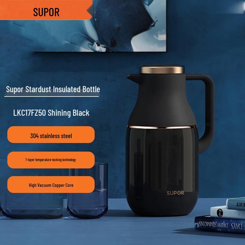 Термоизолированный чайник SUPOR из нержавеющей стали 304 с термометром