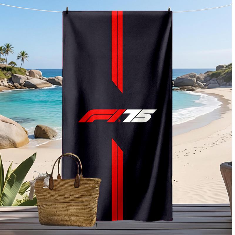 Asciugamano da Spiaggia Stampa F1 Morbido Portatile Asciugatura Rapida?Asciugamano Asciutto Per Piscina Vacanza Estiva Sport all'Aperto