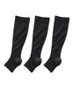 Hohe Kompressionssocken für Wadenumfang Schwarz [Nissen] Socken, Schlaf, 3er-Pack, (45-50cm) -