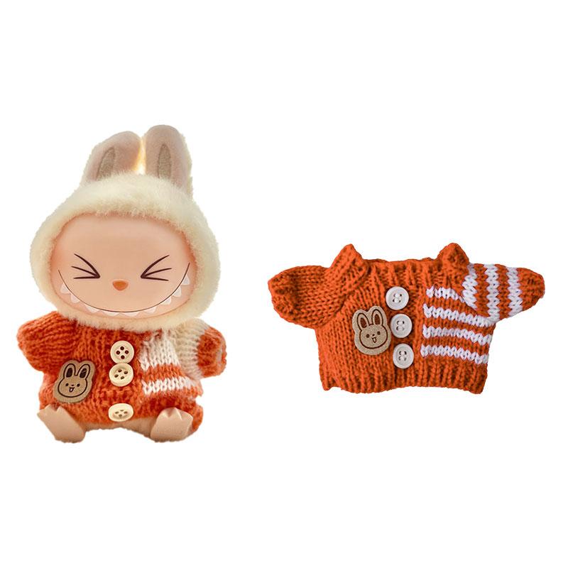 Fashion Doll Clothes Set For Labubu 17cm Outfit Dolls Stylish Plush Doll Clothes and Accessories For Kids Girl Birthay Xmas Gift