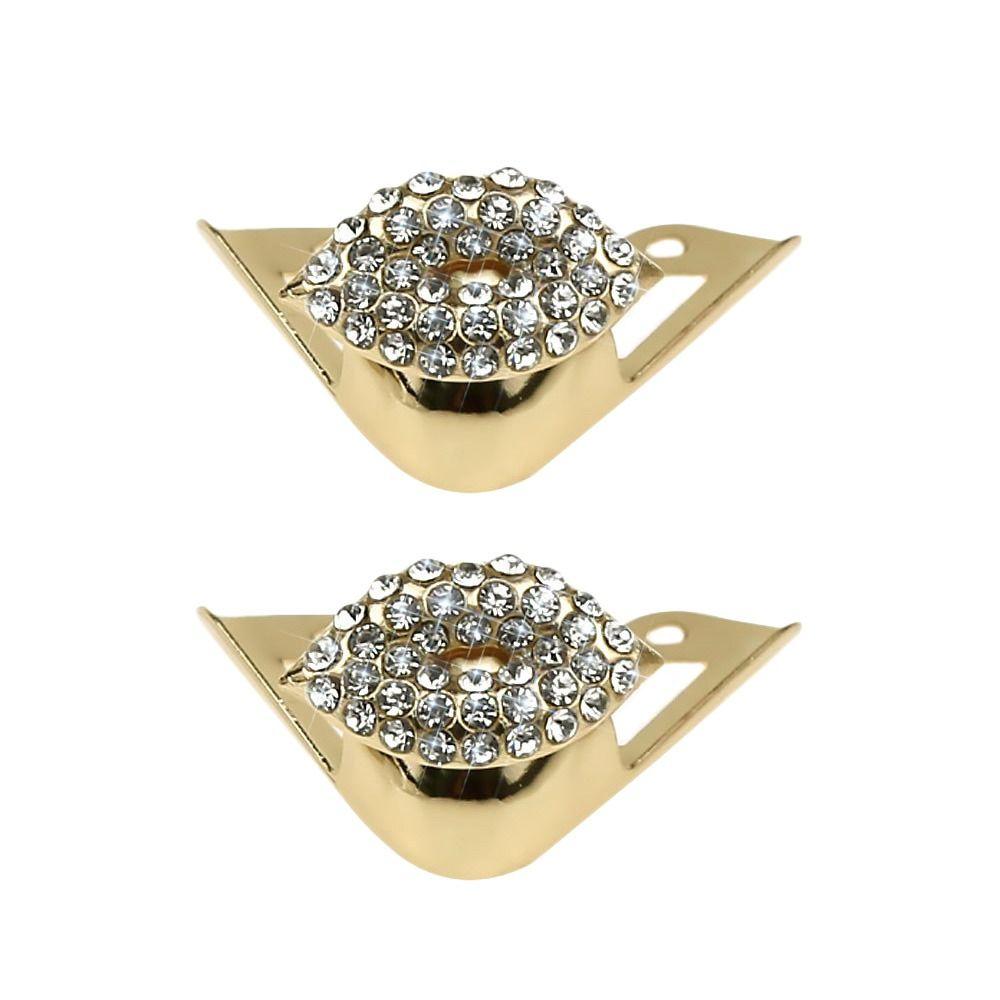 3 Pares Elegantes Brillantes Metálicos Decoración de Zapatos de Tacón Alto Hebilla Encanto Clips para Zapatos Protección de Punteras