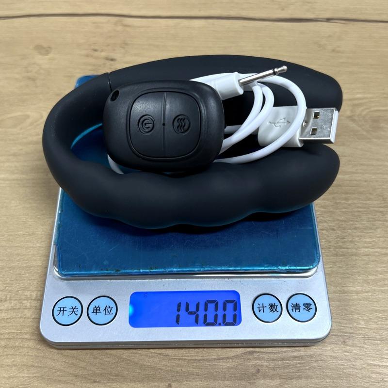 Prostate charging U-shaped double head vibration simulation masturbation silicone bead anal plug remote control jumping egg