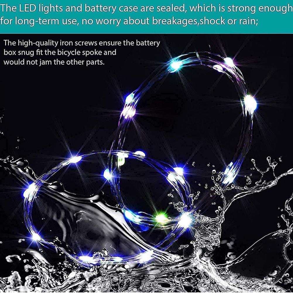 Bicycle Tire LED Light Waterproof Cycling Decoration Safety Warning Tire Strip Light Remote Control for Kids Adults Night Riding