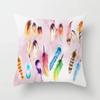 Luxury Home Decor Pillow Cover Car Living Room Sofa Cushion Cover Colorful Feather Print Pattern Cushion Cover