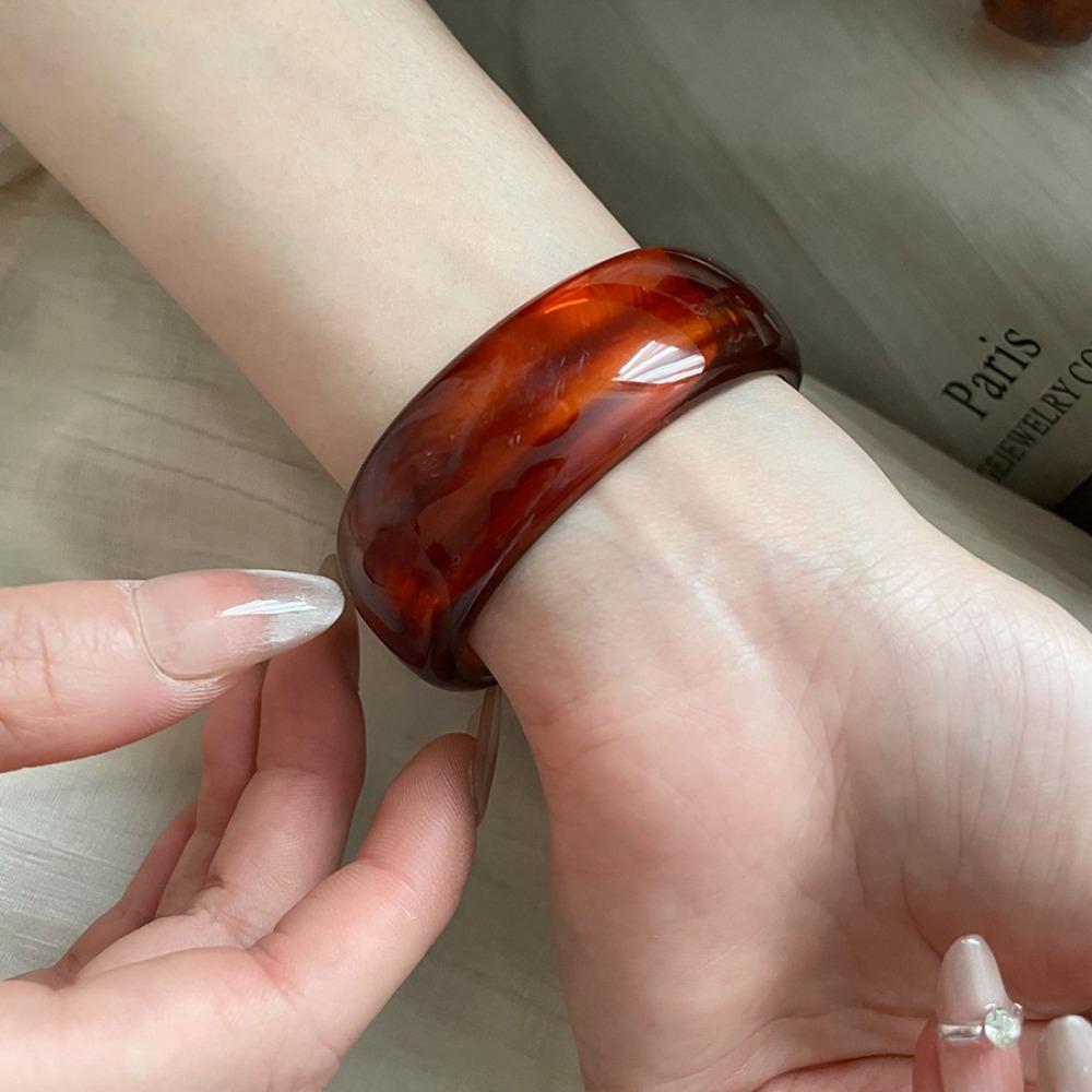 C Shape Exaggerated Bracelet Open Bangle Wide Cuff Bangles Bold Design Retro Hand Ring  Casual Wear