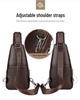 BOLINDAISHU Men's Genuine Leather Cowhide Chest and Messenger Bag