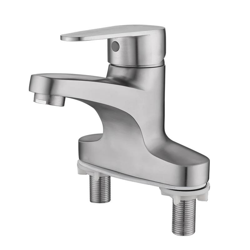 304 Stainless Steel Brushed Bathroom Faucet Basin SinkTaps Single Lever Kitchen Faucet Cold and Hot Water Basin Mixer Tap