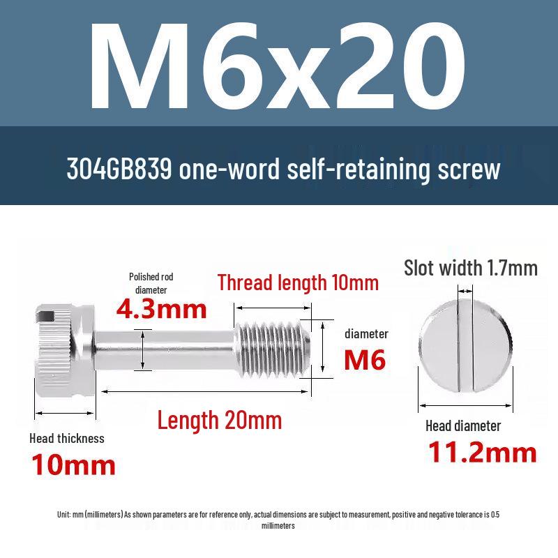 Yigu 304 Anti-Loosening Knurled Head Captive Screw with Anti-Slip Design