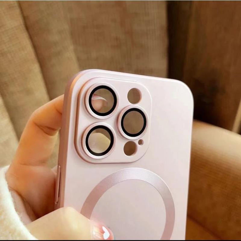 Applicable To IPhone17 Magnetic Phone Case Metal Paint Frosted Apple 16proMax Full Inclusive Anti Fall 15 Protective Case