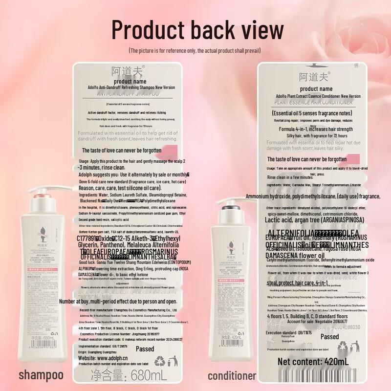 Adolph Anti-Dandruff Refreshing Hair Care Set