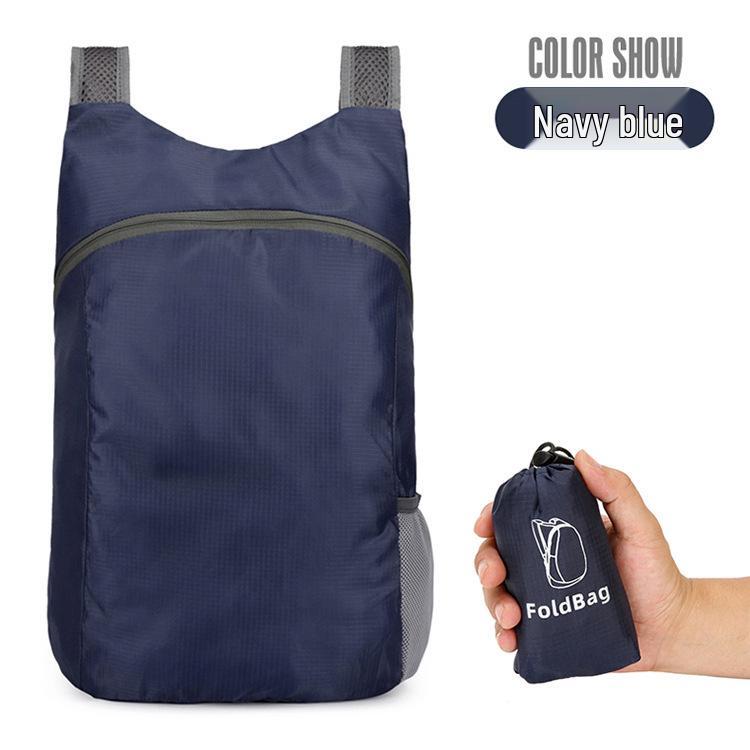 

Унисекс Ультралегкий Складной Дорожный Рюкзак с Индивидуальным Логотипом темно-синий