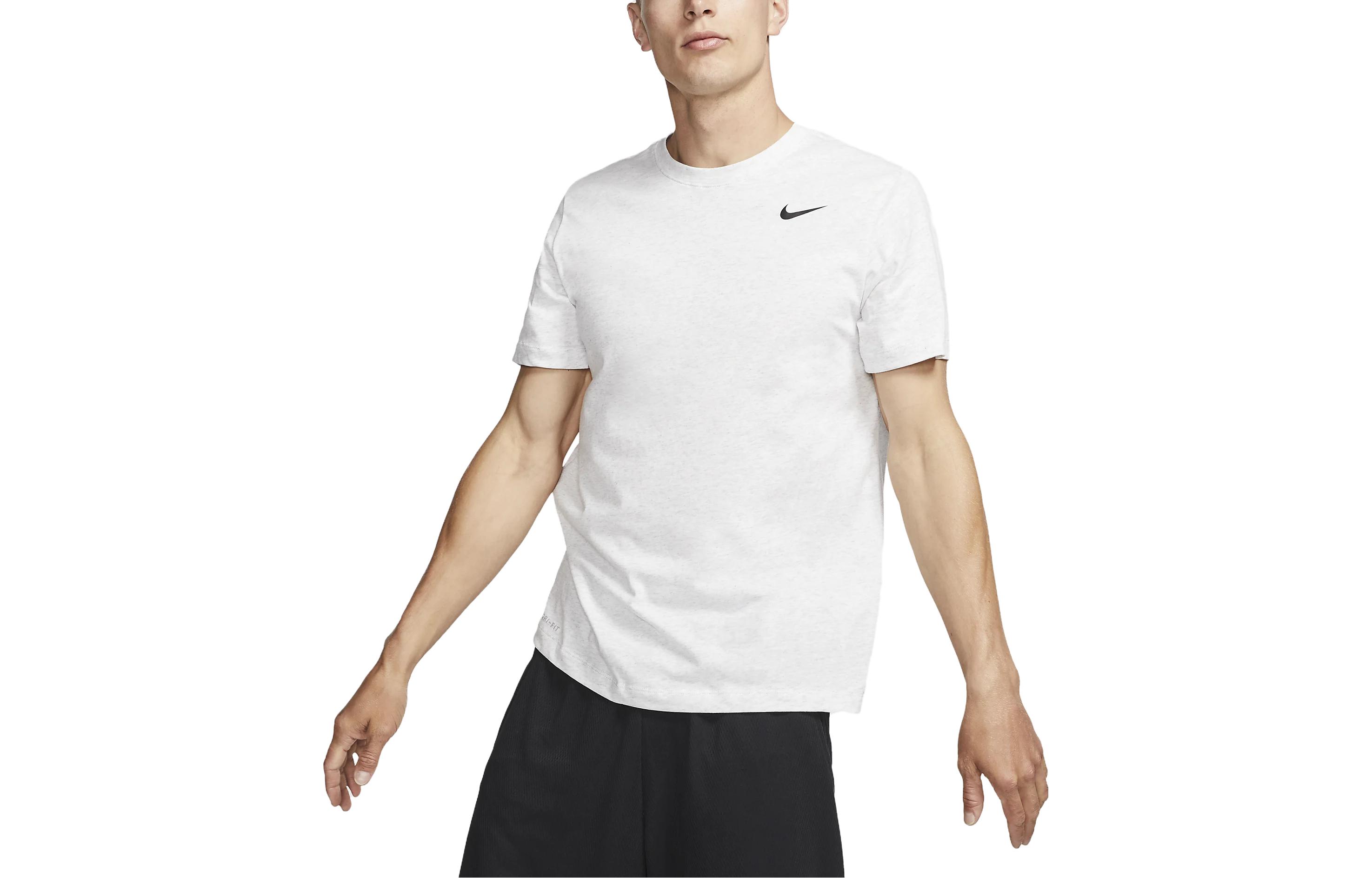 

Nike T Shirts Men s White Crew Neck Moderate Straight Fit AR6029-051 XXL