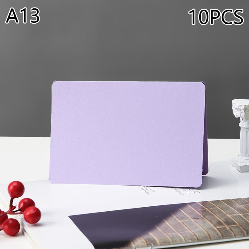 10 Stück Kraftpapier Blanko Grußkarten Faltbar Mehrzweck Hartpapierkarte Hochzeit Festival Umschlagkarte Einladungskarte