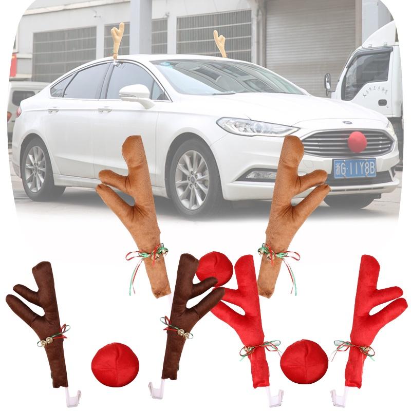 Festive Christmas Car Decorative Antlers In Various Colours Of 3)
