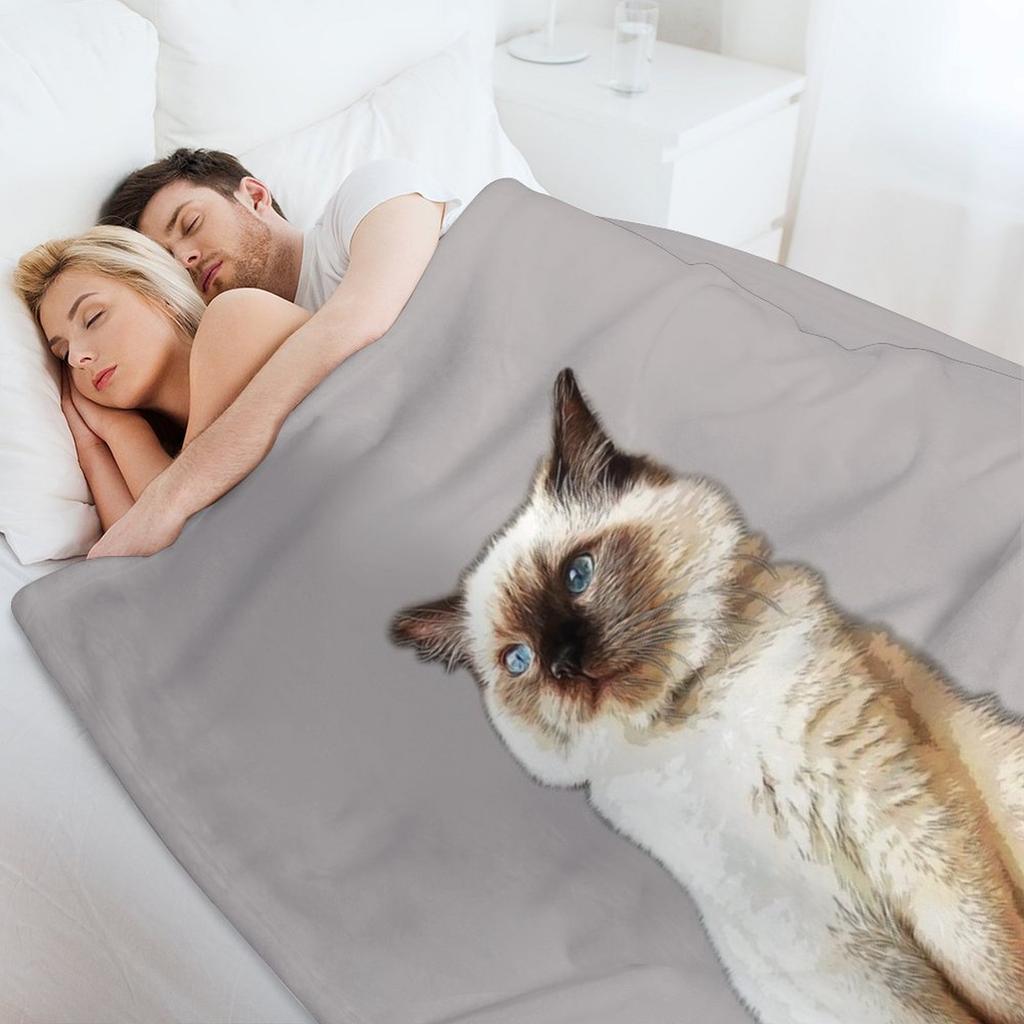 Gatto Ragdoll Bambola di Pezza Gattino Birmano Seal Point Coperta Plaid Per coperte e coperte per bambini Coperte Turistiche Vintage