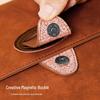 A4 Waterproof Leather Business Document Bag - Customizable Minimalist Briefcase with Logo Printing
