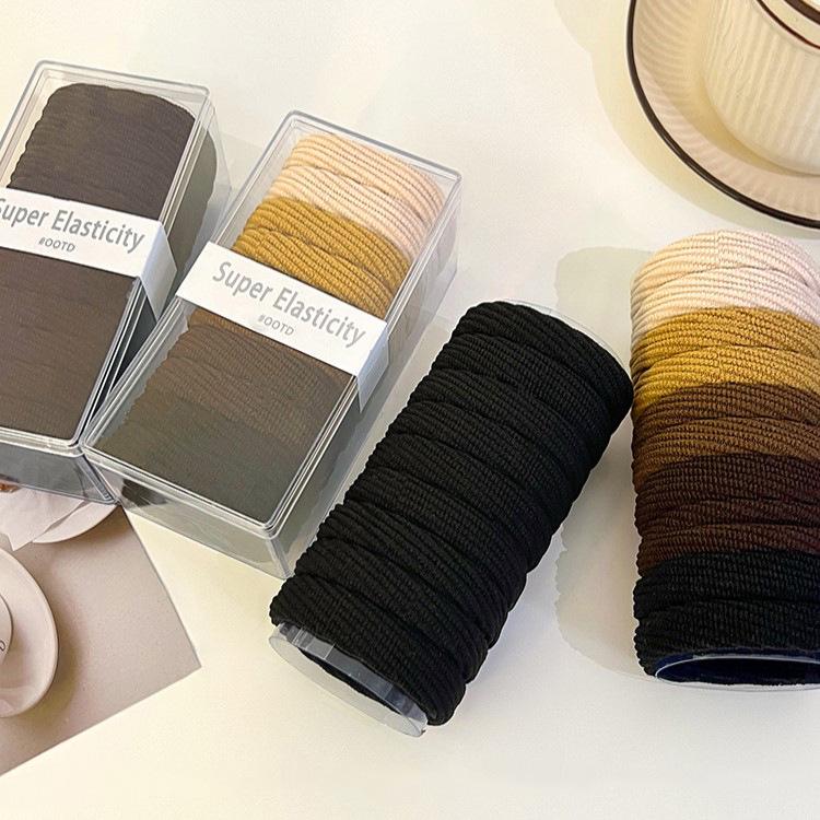2025 Durable High Elasticity Hair Tie - Versatile Thickened Ponytail Band