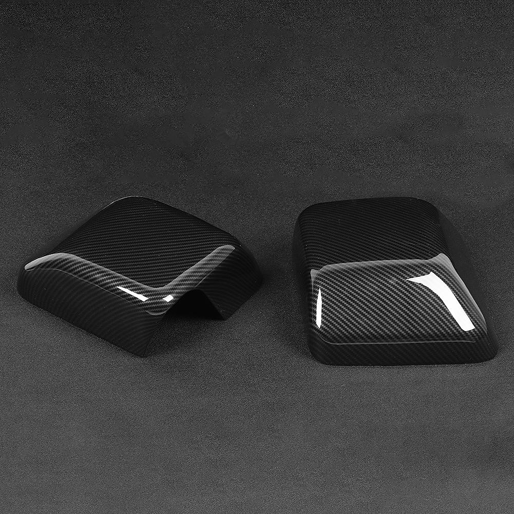 2pcs Side Wing Rear Mirror Protector Rearview Cover Trim Fits for   JL 2018+(Carbon   )
